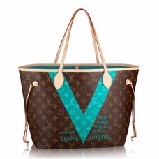 Чанта през рамо Louis Vuitton M41601 Neverfull MM от монограмно платно
