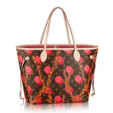 Чанта за през рамо Louis Vuitton M41603 Neverfull MM Ramages от монограмно платно