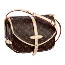 Чанта Louis Vuitton M42256 Saumur Crossbody от монограмно платно