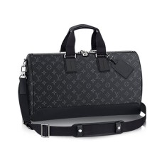 Чанта Louis Vuitton Keepall Voyager M43038, монограм, платнена, с щампа Eclipse.