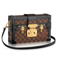 Louis Vuitton N41003 Petite Malle Crossbody чанта Damier Ebene Canvas