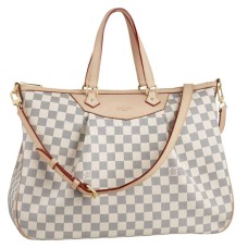 Louis Vuitton N41111 Siracusa GM чанта през рамо Damier Azur Canvas