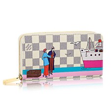 Louis Vuitton N41668 портфейл Zippy Damier Azur Canvas