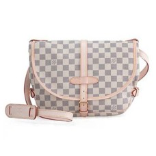 Louis Vuitton N48202 Saumur Crossbody чанта Damier Azur Canvas
