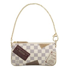 Платнена чанта Louis Vuitton N63078 Milla MM Damier Azur