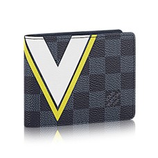 Тънък портфейл Louis Vuitton N64010 Damier Cobalt Canvas